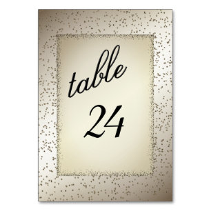 Antique Gold Glitter Table Number