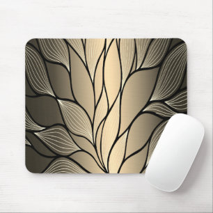 Antique Gold Leave Pattern  Mouse Pad