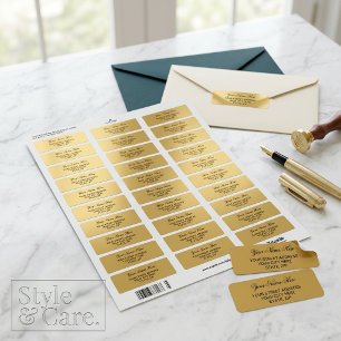 Antique Gold Personalized Labels for Elegant Use