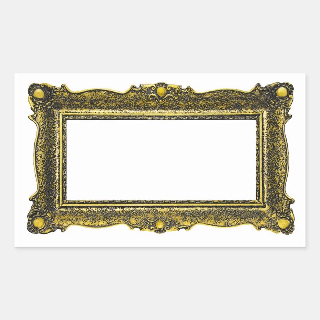 Antique Gold Picture Frame Sticker (Front)