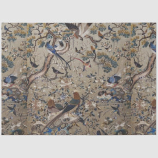 Antique,gold,silk,nature,Painting,asian,Birds,beau Tissue Paper