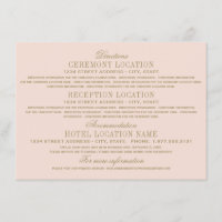 Antique Gold Wedding Information Blush Pink