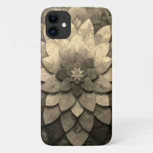 Antique Golden Mandala Art Textured Flower iPhone 11 Case