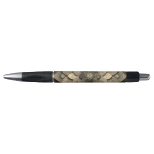 Antique Golden Mandala Art Textured Flower Pen