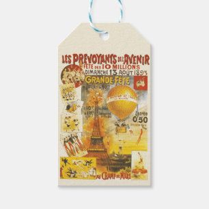 Antique Grand Fete Fair Paris Poster Gift Tags