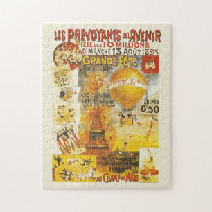 Antique Grand Fete Fair Paris Poster Jigsaw Puzzle