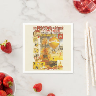 Antique Grand Fete Fair Paris Poster Napkin