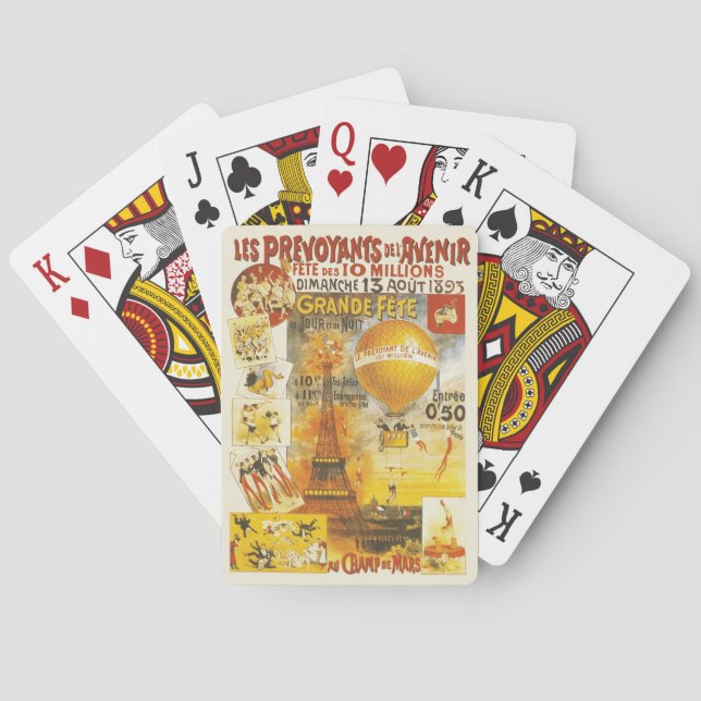Antique Grand Fete Fair Poster Playing Cards (Back)