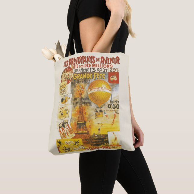 Antique Grand Fete Fair Poster Tote Bag (Close Up)