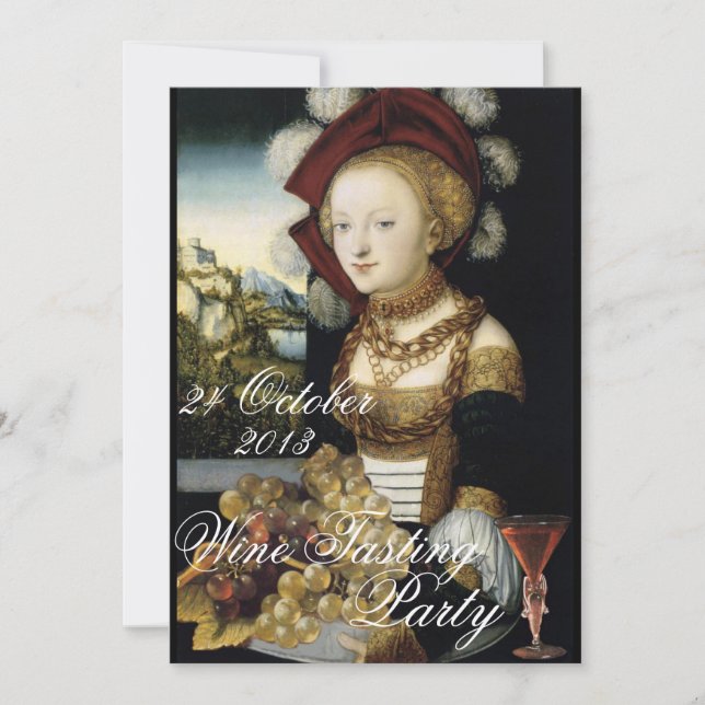 ANTIQUE GRAPE VINEYARD WINE TASTING PARTY INVITATION (Front)