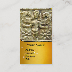 ANTIQUE GREEK HONEY BEE GODDESS WAX SEAL MONOGRAM BUSINESS CARD