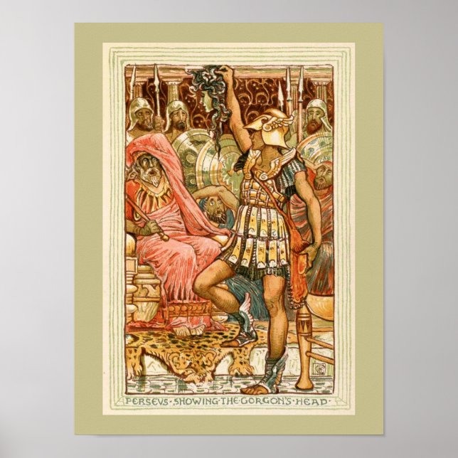 Antique Greek Myths Perseus by Walter Crane Poster (Front)