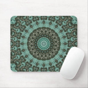 Antique Green Mandala Pattern Design Mouse Pad