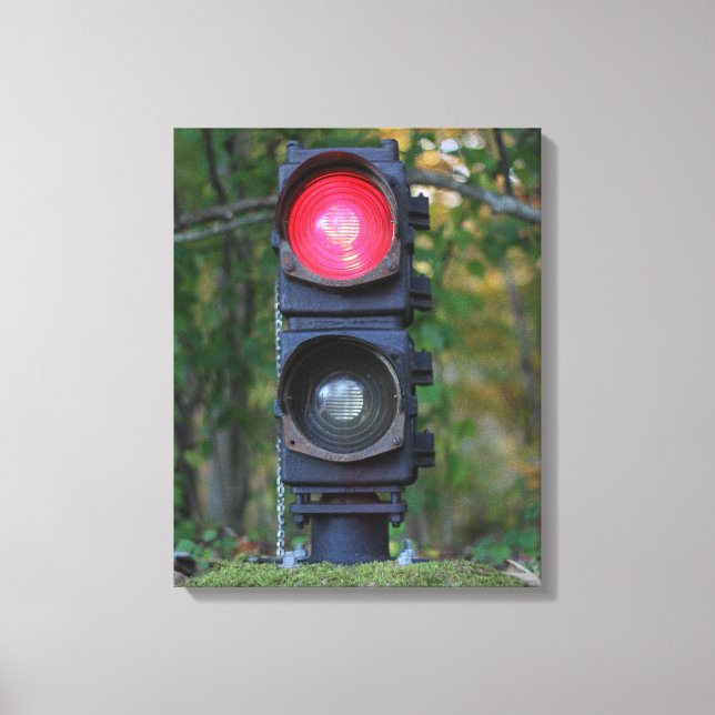 Antique GRS FA Railroad Signal Printed Canvas Print (Front)