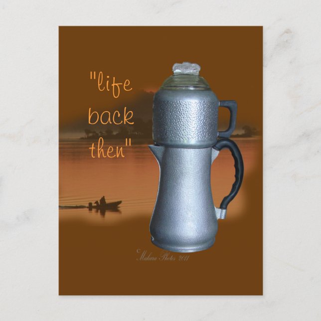 Antique GS Coffee Pot{early morning} -customize it Postcard (Front)