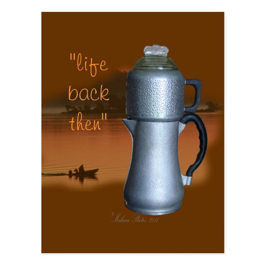 Antique GS Coffee Pot{early morning} -customize it Postcard