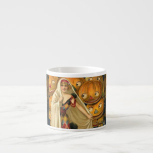Antique Halloween Jack O Lantern Espresso Cup