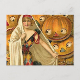 Antique Halloween Jack O Lantern  Postcard