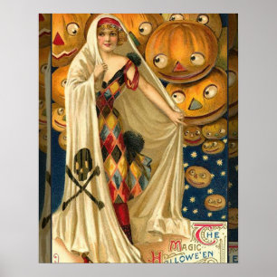 Antique Halloween Jack O Lantern  Poster