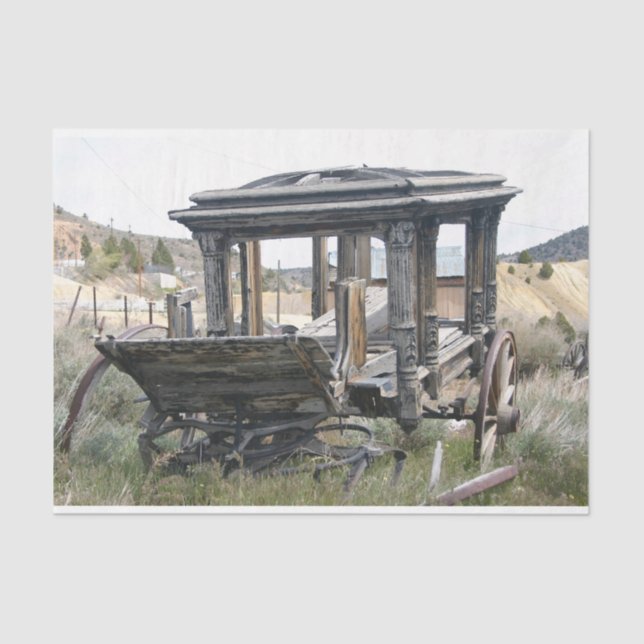 Antique Hearst Western Scene Decoupage Paper (Front)