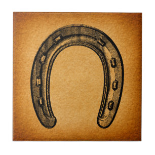 Antique Horseshoe Vintage Western Horse Shoe Tile