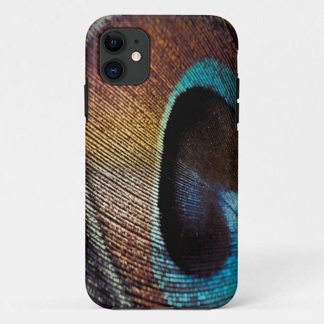 Antique Hues Peacock Feather Eye Case-Mate iPhone Case (Back)