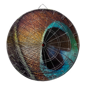 Antique Hues Peacock Feather Eye Dartboard
