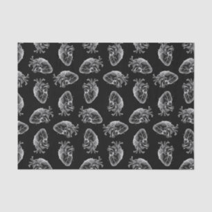 Antique Illustrated Hearts Pattern Vintage Heart Tissue Paper