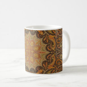 Antique Indian Boteh Pattern Coffee Mug