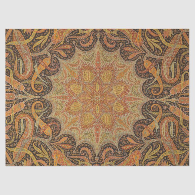 Antique Indian Boteh Pattern Tissue Paper (Front)