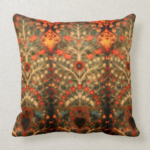 Antique  Indian  textile  design Throw Pillow