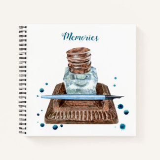 Antique Inkwell Spiral Notebook
