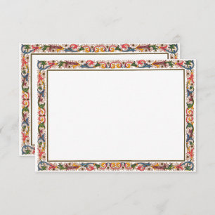 Antique Italian Border Enclosure Card Template