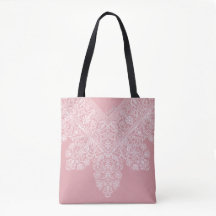 Antique Italian Lace Monogrammed Name Tote