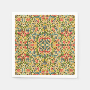 Antique Italian Leaf and Vine Napkin