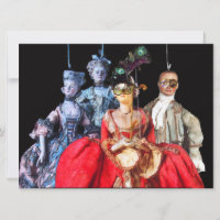 ANTIQUE ITALIAN PUPPETS MASQUERADE COSTUME PARTY