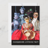 ANTIQUE ITALIAN PUPPETS MASQUERADE COSTUME PARTY