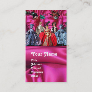 ANTIQUE ITALIAN PUPPETS MASQUERADE MASKS,COSTUMES BUSINESS CARD