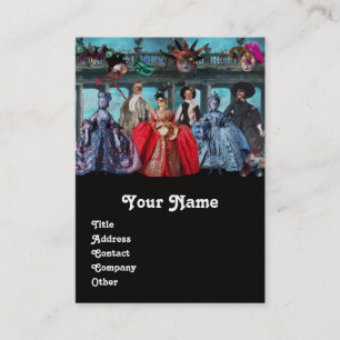 ANTIQUE ITALIAN PUPPETS MASQUERADE MASKS,COSTUMES BUSINESS CARD