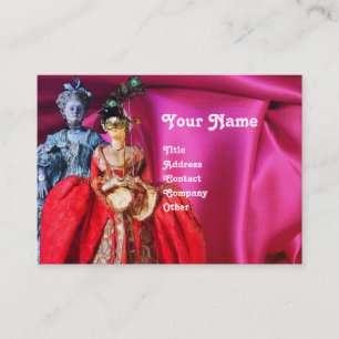 ANTIQUE ITALIAN PUPPETS MASQUERADE MASKS,COSTUMES BUSINESS CARD