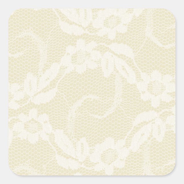 Antique Ivory Country Western Lace Wedding Seals (Front)