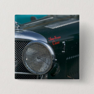 antique jaguar 2 inch square button