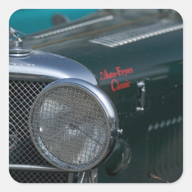 antique jaguar square sticker (Front)