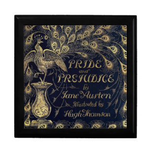 Antique Jane Austen Pride and Prejudice Peacock Gift Box