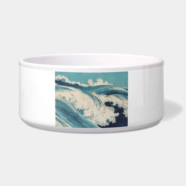 Antique Japanese Blue Waves Ocean Print (Front)
