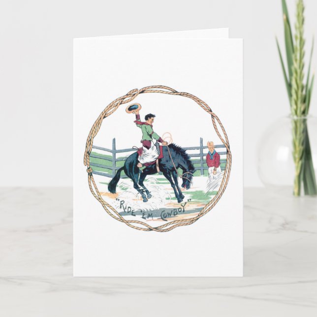 Antique Japanese Buckaroo 3 Card (Front)