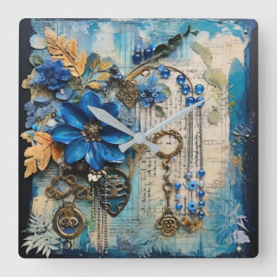 Antique Junk Paper Wall Clock