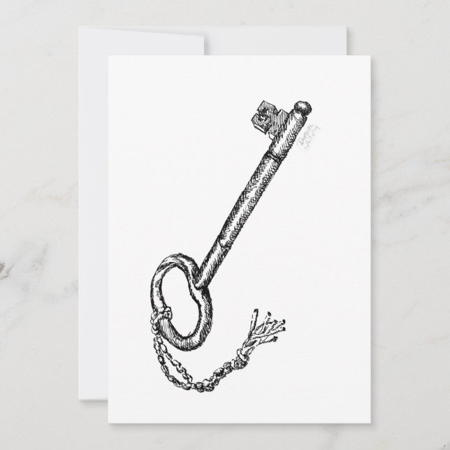 Antique Key Invitation (Front)