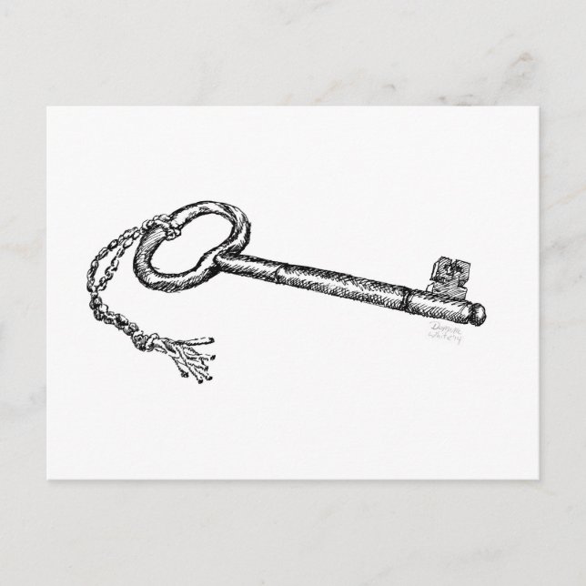 Antique Key Postcard (Front)