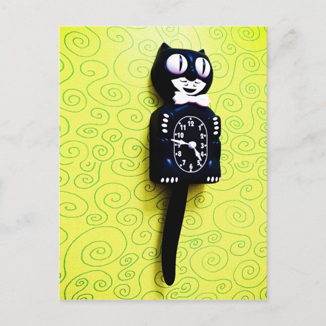 Antique kit Cat Clock Postcard (Front)